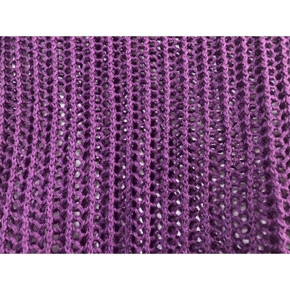 L.E.I. Women's Juniors Crop Sweater Size Medium M Purple Knit - Picture 3 of 6